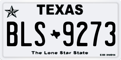TX license plate BLS9273