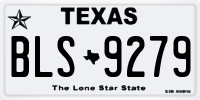 TX license plate BLS9279