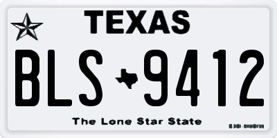 TX license plate BLS9412