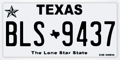 TX license plate BLS9437