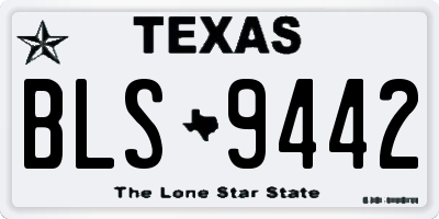 TX license plate BLS9442