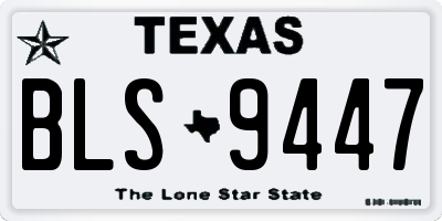 TX license plate BLS9447