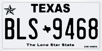 TX license plate BLS9468