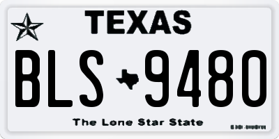 TX license plate BLS9480