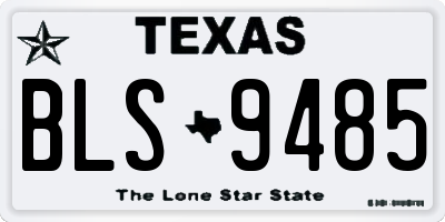 TX license plate BLS9485