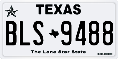 TX license plate BLS9488