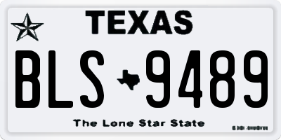 TX license plate BLS9489