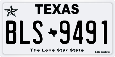 TX license plate BLS9491
