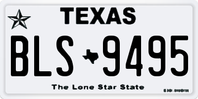 TX license plate BLS9495