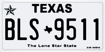TX license plate BLS9511