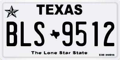 TX license plate BLS9512