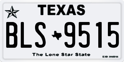 TX license plate BLS9515