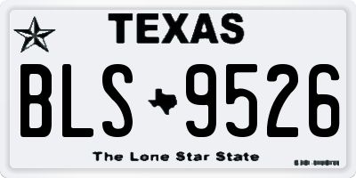 TX license plate BLS9526