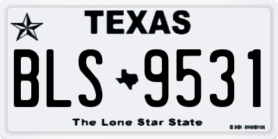 TX license plate BLS9531
