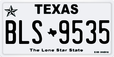 TX license plate BLS9535