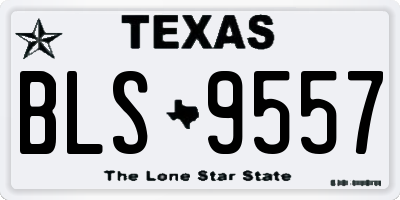 TX license plate BLS9557