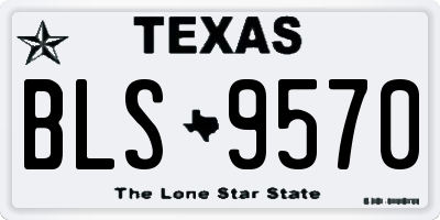 TX license plate BLS9570