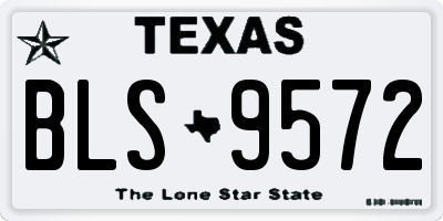 TX license plate BLS9572