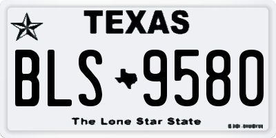 TX license plate BLS9580