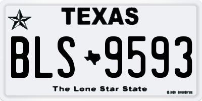TX license plate BLS9593