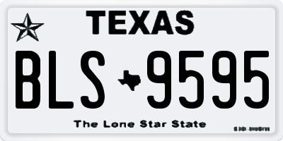 TX license plate BLS9595