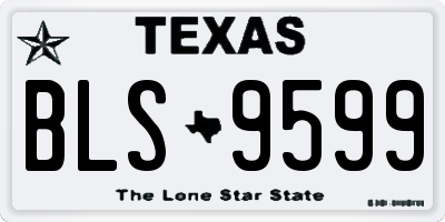 TX license plate BLS9599
