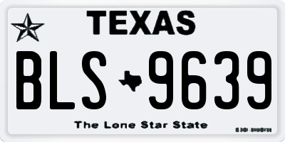 TX license plate BLS9639