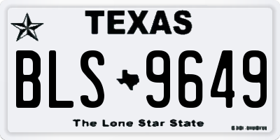 TX license plate BLS9649