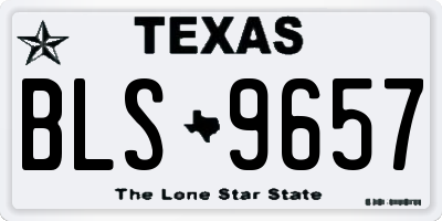 TX license plate BLS9657