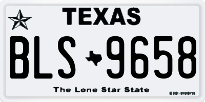 TX license plate BLS9658