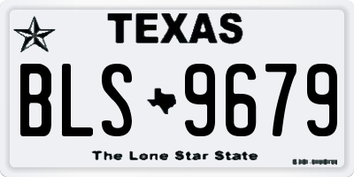 TX license plate BLS9679