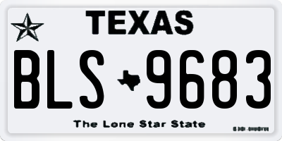 TX license plate BLS9683