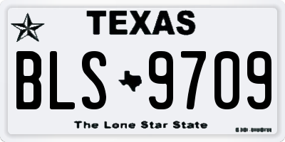 TX license plate BLS9709