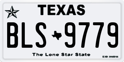 TX license plate BLS9779