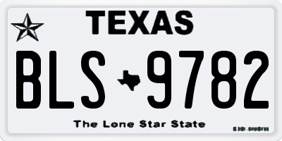 TX license plate BLS9782
