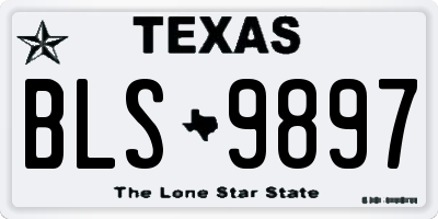TX license plate BLS9897