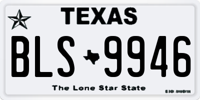 TX license plate BLS9946