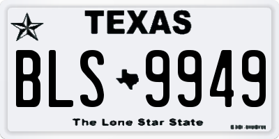 TX license plate BLS9949