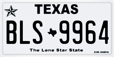 TX license plate BLS9964