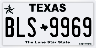 TX license plate BLS9969