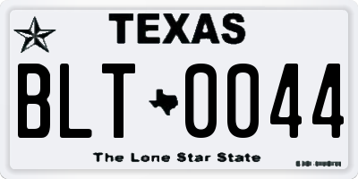 TX license plate BLT0044