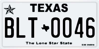 TX license plate BLT0046