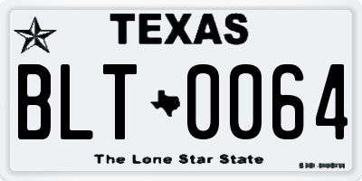 TX license plate BLT0064