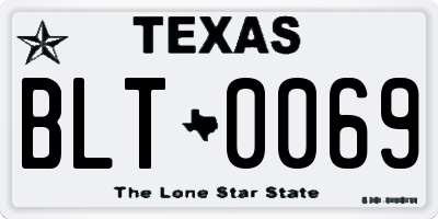 TX license plate BLT0069