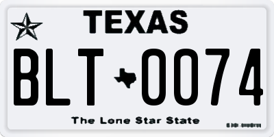 TX license plate BLT0074