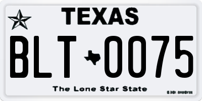 TX license plate BLT0075