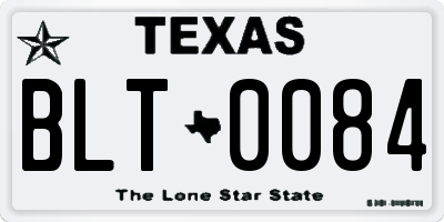 TX license plate BLT0084