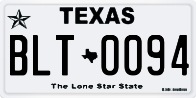 TX license plate BLT0094