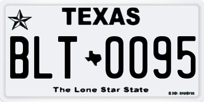 TX license plate BLT0095