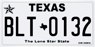 TX license plate BLT0132